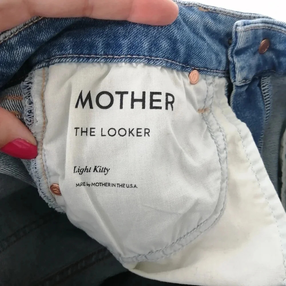 Mother The Looker Skinny Jeans in Light Kitty Light Wash Size 25 - Picture 11 of 15